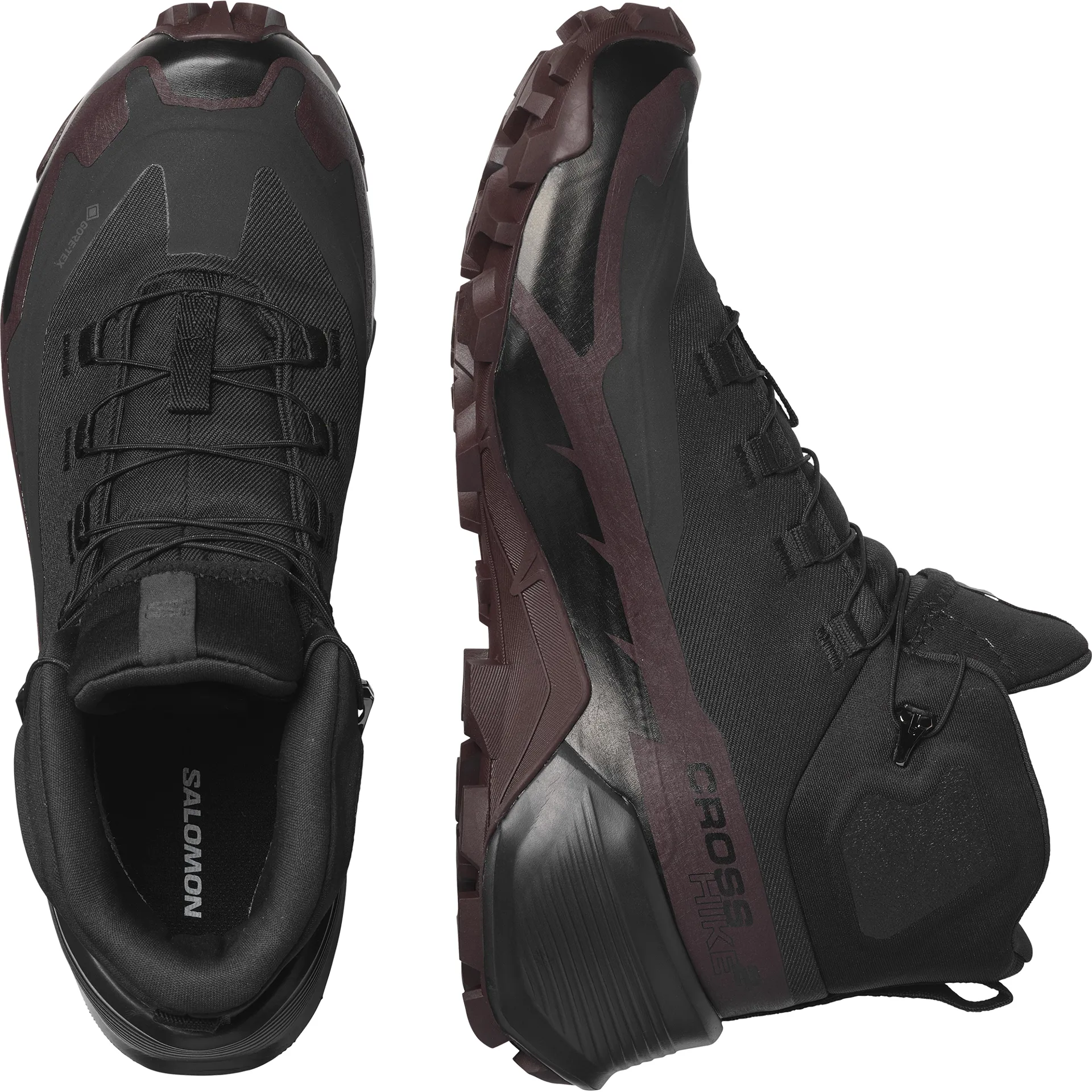 Salomon Cross Hike Mid GTX 2 Women's Fast Hiking Boot in Black/Chocolate  Plum/Black